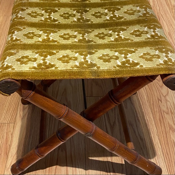 1930’s vintage folding bamboo stool. - Picture 4 of 6